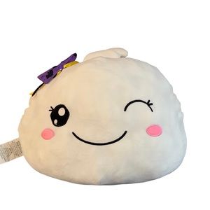 RARE! Cuddly Crew Squishy Smooshie Cloud Ghost Soft Round Pillow 23”x18”